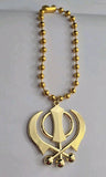 Sikh Gold or Silver plated KHANDA  car hanger  Khalsa Singh Kaur  Punjabi SS51
