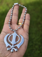 Sikh Gold or Silver plated KHANDA  car hanger  Khalsa Singh Kaur  Punjabi SS51