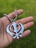 Sikh Gold or Silver plated KHANDA  car hanger  Khalsa Singh Kaur  Punjabi SS51