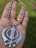 Sikh Gold or Silver plated KHANDA  car hanger  Khalsa Singh Kaur  Punjabi SS51