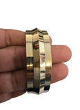 Brass Kara Collar Design One Edge Sikh Bangle Singh Khalsa Wide Heavy Kada H3G