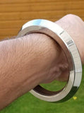 Sikh kara stainless steel chunky collar edge kada singh kaur karra bangle F10G