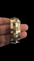 Brass Kara Collar Design One Edge Sikh Bangle Singh Khalsa Wide Heavy Kada H3G