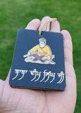 Shaheed Baba Deep Singh Car Mirror HANGER Punjabi Sikh Kaur Wooden Pendant GG1G