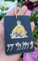 Shaheed Baba Deep Singh Car Mirror HANGER Punjabi Sikh Kaur Wooden Pendant GG1G