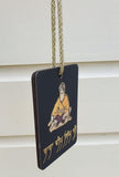 Shaheed Baba Deep Singh Car Mirror HANGER Punjabi Sikh Kaur Wooden Pendant GG1G