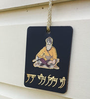 Shaheed Baba Deep Singh Car Mirror HANGER Punjabi Sikh Kaur Wooden Pendant GG1G