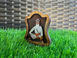 Sikh Wood Ten Guru Nanak Gobind Singh Baba Deep Singh Souvenir Car Dashboard OF24G