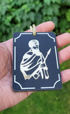 Baba Deep Singh ji Sant Bhindranwale Car Mirror HANGER Punjabi Wood Pendant GG8G