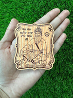 Sikh Wood Engarved Fridge door magnet Souvenir Baba Deep Singh Golden Temple OFB_G