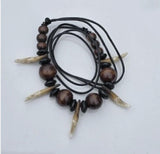 Authentic wolf tooth pendant tribal evil eye nazar protection witcher necklace