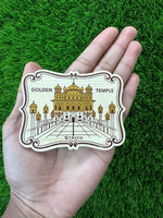 Sikh Wood Engarved Fridge door magnet Souvenir Baba Deep Singh Golden Temple OFB_G