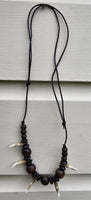 Authentic wolf tooth pendant tribal evil eye nazar protection witcher necklace
