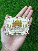 Sikh Wood Engarved Fridge door magnet Souvenir Baba Deep Singh Golden Temple OFB_G