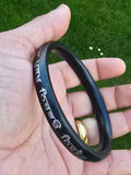 Sikh Sarbloh Kara Black Kada Silver Mool Mantar engraved Singh Kaur Bangle L22A