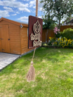 Wooden Khanda Hanger Nirbhau Nirvair Car Mirror Pendant Sikh Singh Khalsa ZZ4