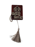 Wooden Khanda Hanger Nirbhau Nirvair Car Mirror Pendant Sikh Singh Khalsa ZZ4