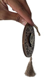 Wooden Khanda Hanger Car Mirror Sikh Singh Khalsa Pendant Floral Ornament ZZ2
