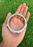 Sikh Kara Stainless Steel Thick Seven Lines Bracelet Brass Line Kada Singh Kaur Khalsa Kakaar Punjabi Sikhism Bangle Karra Edged Design DD53