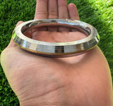 Sikh Kara Stainless Steel Thick Seven Lines Bracelet Brass Line Kada Singh Kaur Khalsa Kakaar Punjabi Sikhism Bangle Karra Edged Design DD53
