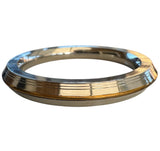 Sikh Kara Stainless Steel Thick Seven Lines Bracelet Brass Line Kada Singh Kaur Khalsa Kakaar Punjabi Sikhism Bangle Karra Edged Design DD53
