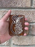 Sikh Car Hanger Wooden Ik Onkar Design Tu Mera Rakha Sabhni Thai Pendant ZZ7 NEW
