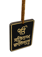 Sikh Car Hanger Wooden Black Car Mirror Ik Onkar Satnam Waheguru Pendant ZZ11