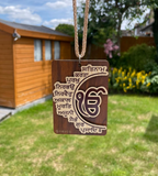 Sikh Car Hanger Wooden Car Mirror Ik Onkar Pendant Gurmukhi Mool Mantar ZZ9 NEW