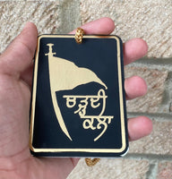 Wooden Sikh Hanger Khalsa Flag Chardi Kala Pendant Car Mirror Ornament ZZ12 NEW