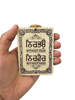 Wooden Sikh Hanger Punjabi Nirbhau Nirvair Car Mirror Floral Khalsa Pendant ZZ6