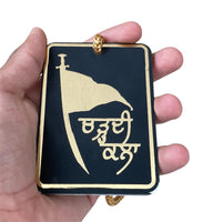 Wooden Sikh Hanger Khalsa Flag Chardi Kala Pendant Car Mirror Ornament ZZ12 NEW