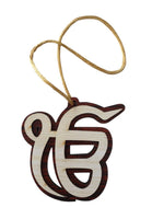 Wooden Sikh Hanger Ik Onkar Car Mirror Pendant Singh Kaur Ornament Khalsa ZZ18