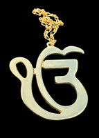 Sikh Gold or Silver Eik Onkar XLarge Car hanger Khalsa Singh Kaur Punjabi SS55