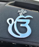 Sikh Gold or Silver Eik Onkar XLarge Car hanger Khalsa Singh Kaur Punjabi SS55
