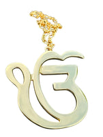 Sikh Gold or Silver Eik Onkar XLarge Car hanger Khalsa Singh Kaur Punjabi SS55