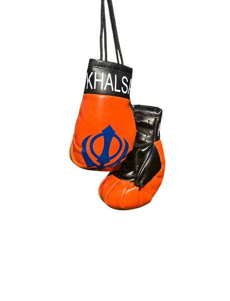 Khanda Boxing Gloves Car Rear View Mirror Hanging Singh Khalsa Pendant ZZ20 NEW