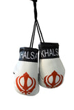 Khanda Boxing Gloves Car Rear View Mirror Hanging Singh Khalsa Pendant ZZ20 NEW