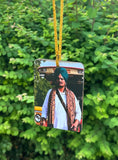 Wooden Car Hanger Sidhu Moosewala 5911 Punjabi Rear View Mirror Pendant ZZ22 NEW