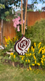 Sikh Wooden Hanger Ik Onkar Khanda Design Car Rear View Mirror Pendant ZZ21 NEW