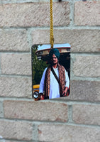 Wooden Car Hanger Sidhu Moosewala 5911 Punjabi Rear View Mirror Pendant ZZ22 NEW