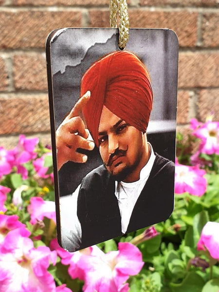 Wooden Car Hanger Sidhu Moosewala Punjabi Legend Rear View Mirror Pendant ZZ23