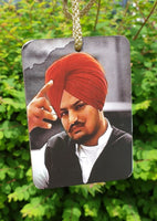 Wooden Car Hanger Sidhu Moosewala Punjabi Legend Rear View Mirror Pendant ZZ23