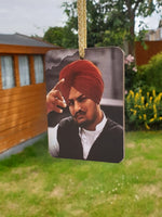 Wooden Car Hanger Sidhu Moosewala Punjabi Legend Rear View Mirror Pendant ZZ23