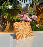Wooden Sikh Stand Ik Onkar Satnam Waheguru Carved Design Singh Kaur Khalsa ZZ28
