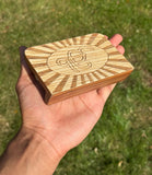 Wooden Sikh Stand Ik Onkar Satnam Waheguru Carved Design Singh Kaur Khalsa ZZ28