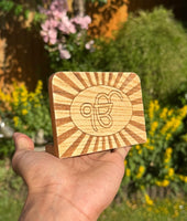 Wooden Sikh Stand Ik Onkar Satnam Waheguru Carved Design Singh Kaur Khalsa ZZ28
