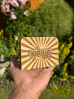 Wooden Sikh Stand Ik Onkar Satnam Waheguru Carved Design Singh Kaur Khalsa ZZ28