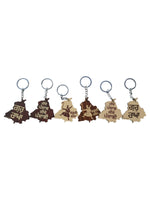 Punjabi Wooden Keyrings Sikh Guru Rakha Chardi Kala Jeevay Punjab Keychains ZZ32