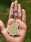 Punjabi Wooden Keyrings Sikh Guru Rakha Chardi Kala Jeevay Punjab Keychains ZZ32