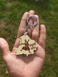 Punjabi Wooden Keyrings Sikh Guru Rakha Chardi Kala Jeevay Punjab Keychains ZZ32